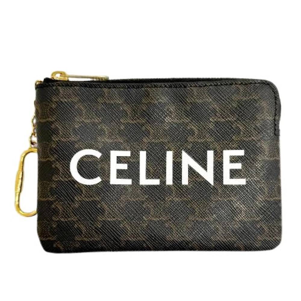 Celine Vintage Pre-owned Triomphe Canvas Møntpung - Vintage - Dame - Brun - ONE SIZE -
