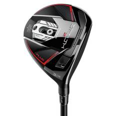 TaylorMade Mens Black and Red Stealth 2 Plus Left Hand Mitsubishi Kai'li Stiff Golf Fairway Wood, Size: 15° | American Golf