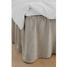 Ellos Home - Sengekappe Candice i vasket hør 60 cm - Natur - 140X200