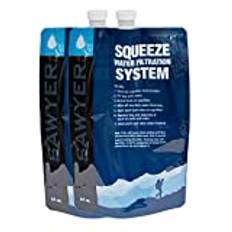 SAWYER Squeeze vattenfilter vikbar dryckespåse set, blå (2 x 2 l SP114)