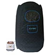 KOVFBRO Portable Sauna Indoor Relax Steam Sauna Room One Person Sauna Home Household 220V 2.8L 1500W Black