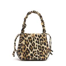 Ganni Bou Printed Bucket Bag - Leopard - 01