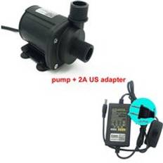 Sr -1000b 1100-2000l/h 2.1-5m mini vattenpump 12v 24v dc mikro dränkbar borstlös cirkulation elektrisk boosterpump - Pump n 2a us adapter / 12v