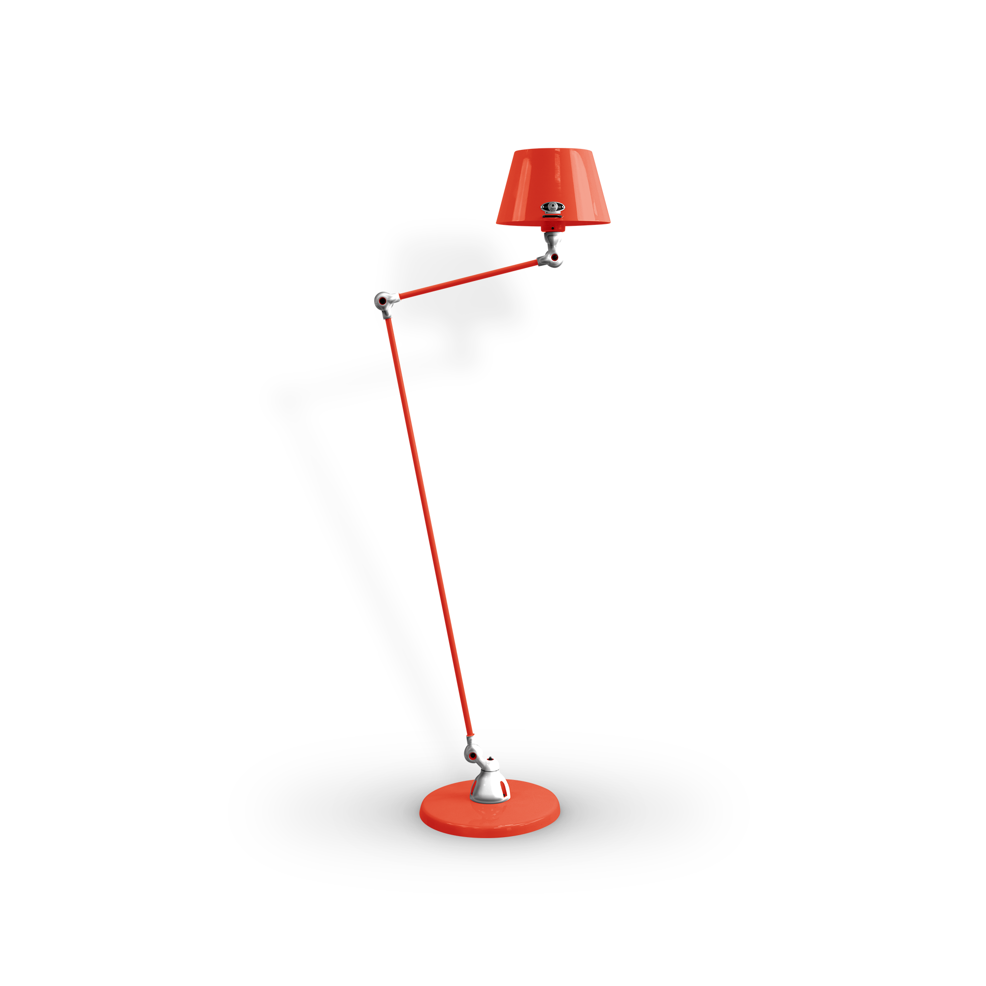 Aicler AID833 gulvlampe fra Jieldé - Red / Poleret/blank