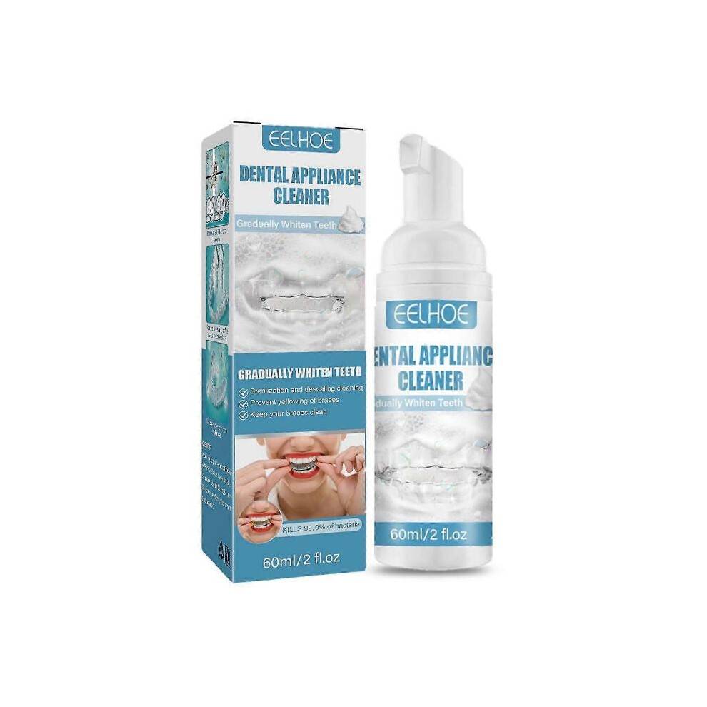 Eelhoe Teeth Brace Foamed Cleaner Tooth Socket Foamed Cleaner Remove Tooth Socket Stains Cleaning Care