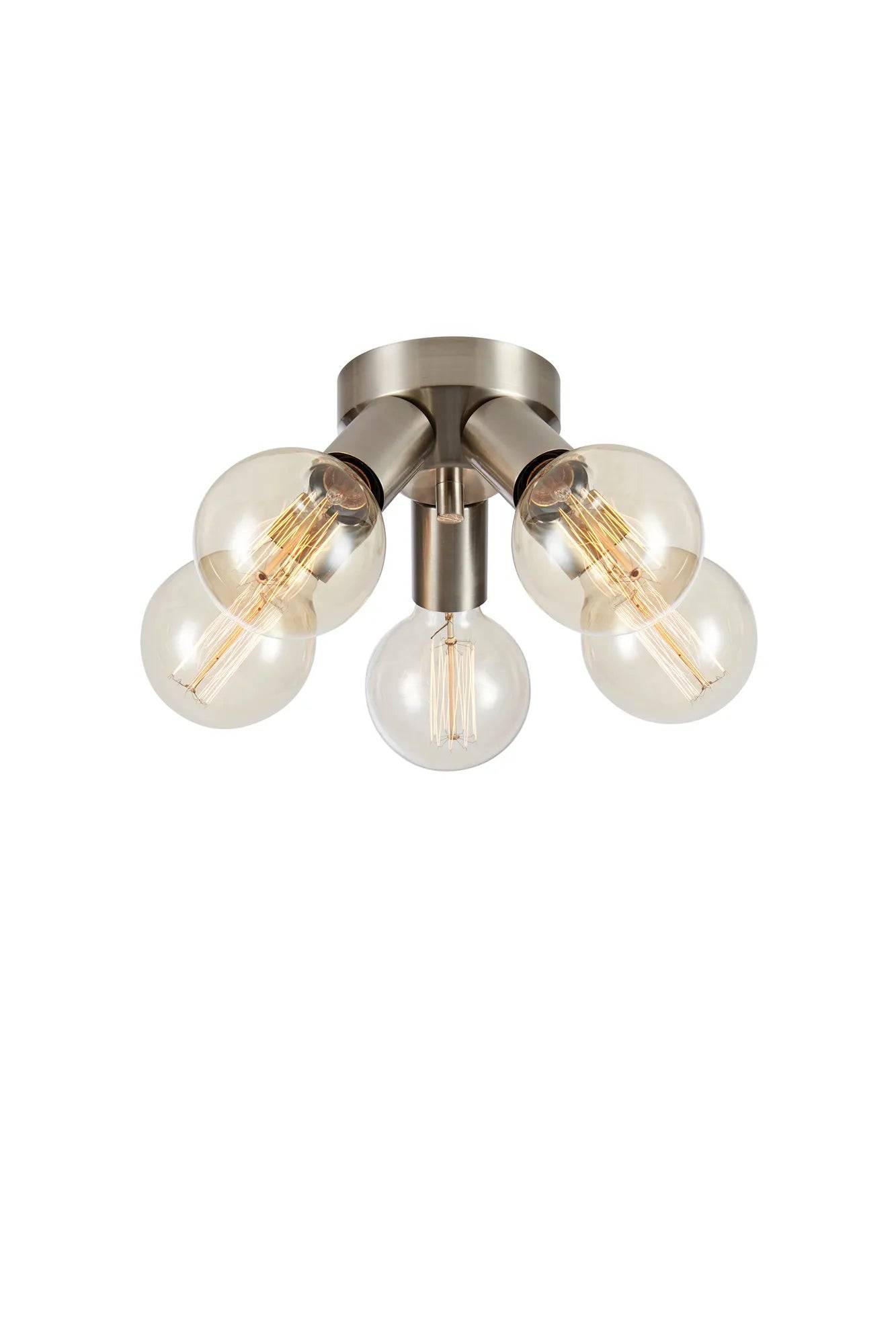 Mazzo Plafond Nickel 5 Lampor