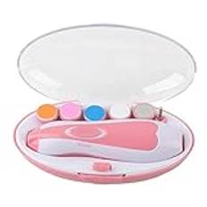 Baby Nageltrimmer Elektrisk, Säker Baby Nagelklippare Trimmer Tår och Naglar Elektrisk Slipmaskin för Nyfödd Spädbarn, Småbarn eller Vuxna Tår. (Rosa)