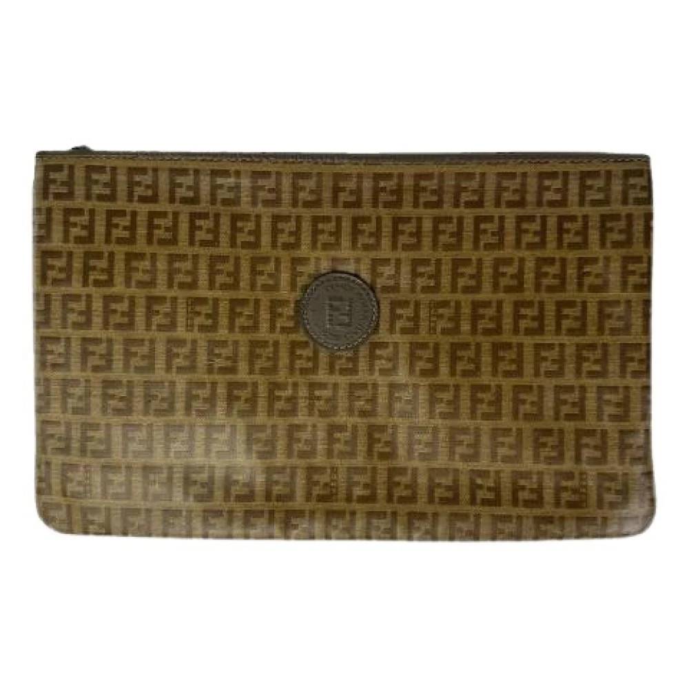 Fendi Vintage Pre-owned Leather Clutch - Vintage - Dame - Brun - ONE SIZE - Læder
