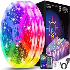 RGB 20m LED-lyskæde RGB5050 Musiksynk LED-strip multic