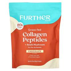 Further Food  Grass-Fed Collagen Peptides + Reishi Mushroom  Chocolate  12 Packets  0.81 oz (23 g) Each