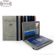 Wholesale Custom PU Leather Passport Cover Best Selling Travel Wallet with Card Case Ticket Slot RFID Blocking Passport Holder