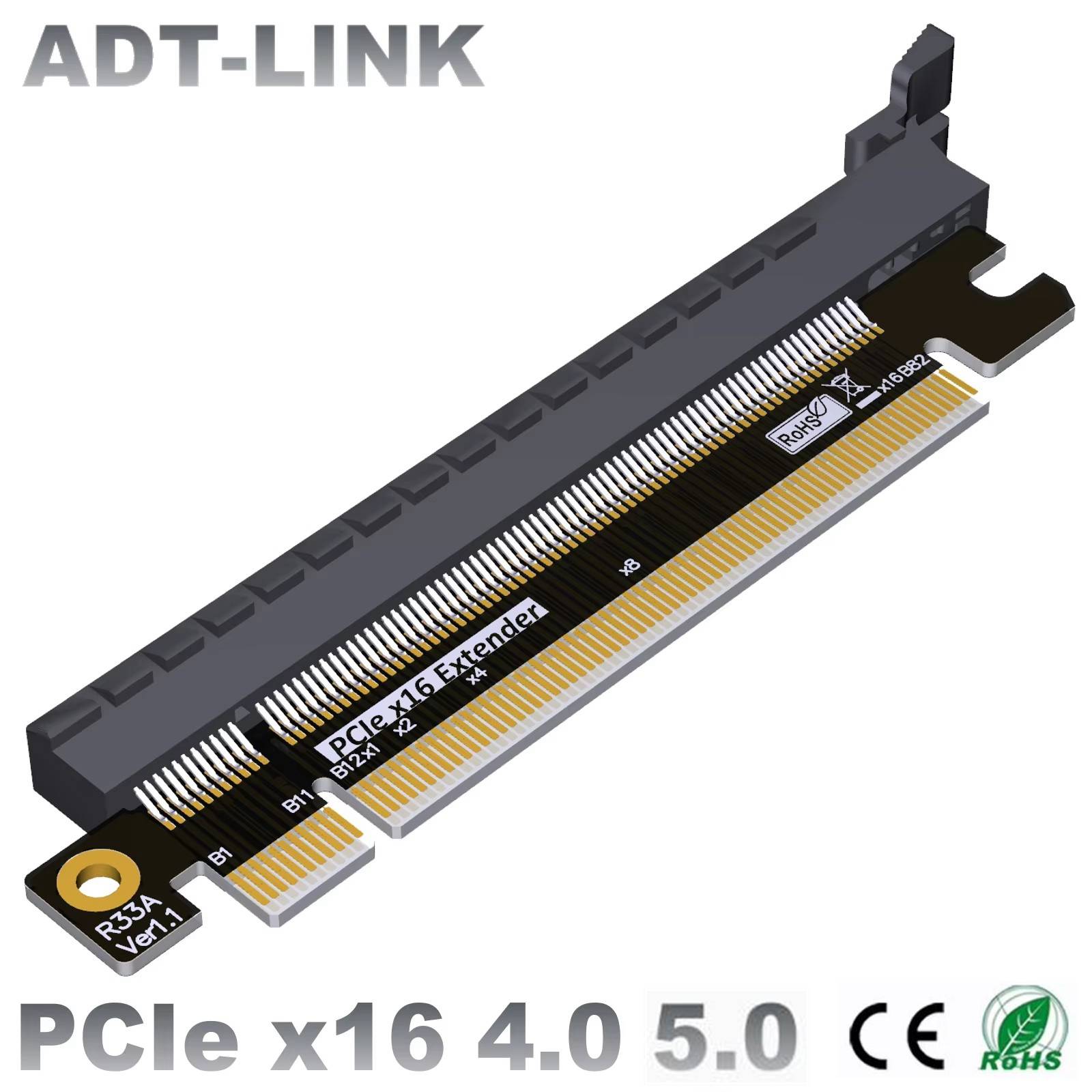 PCI Express 5.0 X16 X8 X4 Gen5/4 Riser Card Graphics Card Expansion Steering Riser Extended Adapter PCIE Extender Slot Protector