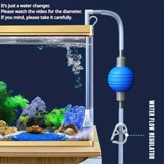 TEMU Easy-to-use Aquarium Water Changer Siphon Pump - Silicone, Manual Sand Cleaning & Feces Suction Device For Fish Tanks