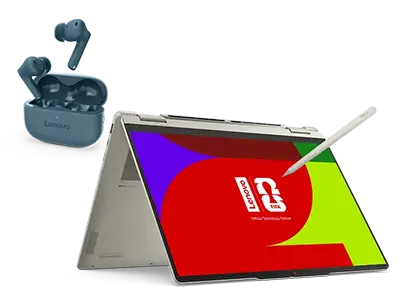 Lenovo Yoga 7 2-in-1 16 R7-32GB-1TB + Earbuds AMD Ryzen AI 7 445-processor 2,00 GHz upp till 4,60 GHz, Windows 11 Home 64, 1 TB SSD M.2 2242 PCIe Gen4 QLC