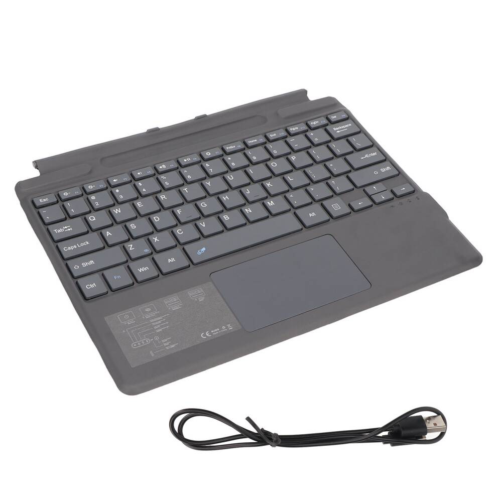 Bluetooth-tastatur med touchpad til Microsoft Surface Pro, ultratyndt trådløst Typecover med understøttelse af flere bevægelser, indbygget