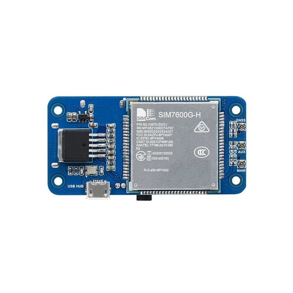 For Raspberry Pi 4G Expansion Board SIM7600G-H 4G HAT (B) LTE Cat-4 4G 3G 2G GNSS Positioning Global for RPi Zero W