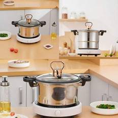 1 st mikrotryckgryta i rostfritt stål, soppgryta med kompositbotten, soppgryta med stor kapacitet och non-stick-beläggning, elektromagnetisk spis, gas - Multifärgad (Multi-size)