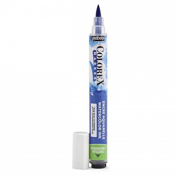 Colorex Marker Ultramarine Blue – marker med akvarellbläck och penselspets