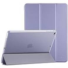 ProCase Smart fodral för iPad 9.7/iPad 6:e/5:e gen, iPad Air 2/iPad Air 1 (modell: A1893 A1954 A1822 A1823 A1566 A1567 A1474 A1475 A1476) smalt mjukt TPU-fodral med genomskinlig baksida – ljuslila