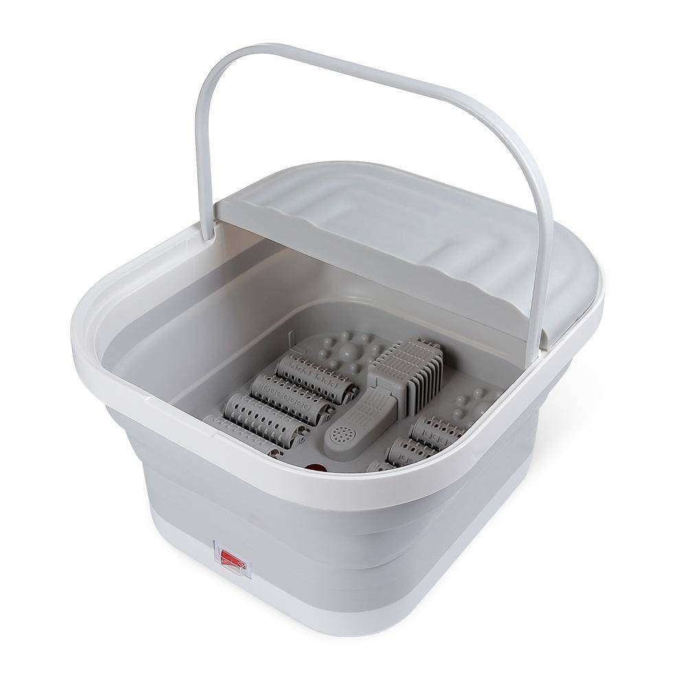 Portable Thermostatic Foot Massage Tub Foldable Plus Tropical Automatic Foot Bath Tub For Home To Promote Blood Circulatio EU Plug vit