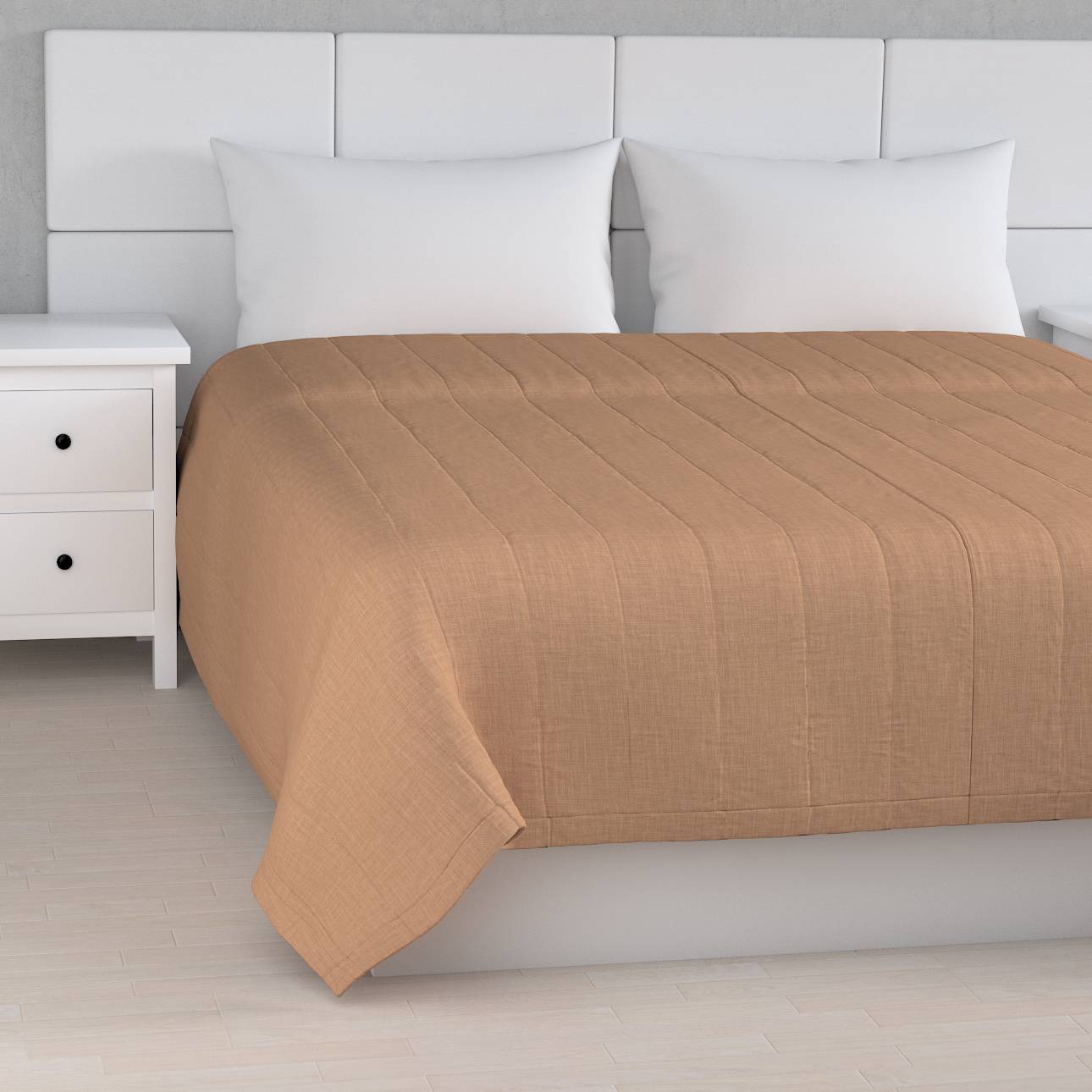 Sengetæppe quiltet<br/>10cm striber, Rosé, Sensuale Premium