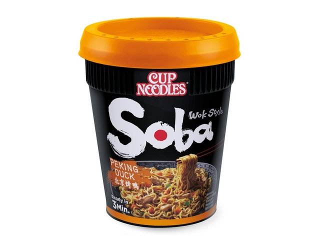 Nissin Soba Noodles Peking Duck 90 g. kopnudler - Instant nudler & kopnudler