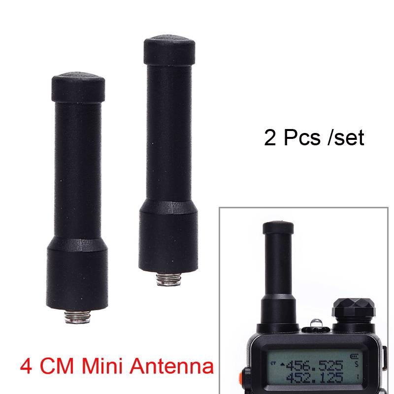 2Pcs /Set 400-470MHz SMA-Female Mini Ultra Short Small Antenna Adapter Connector For Baofeng BF-888S UV-5R UV-82 UV-9R