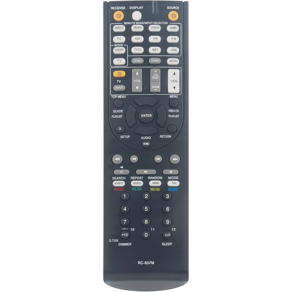 Rc-837m kompatibel med Onkyo AV-receiver fjernbetjening Tx-nr818 Tx-nr616