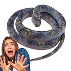 TQEBWUS Rubber Snake Toy, Rubber Snakes Realistic - Leksaksormar som ser riktiga ut | 70 cm långa gummiormar Realistisk dekoration för att hålla fåglar borta, falska ormleksak för