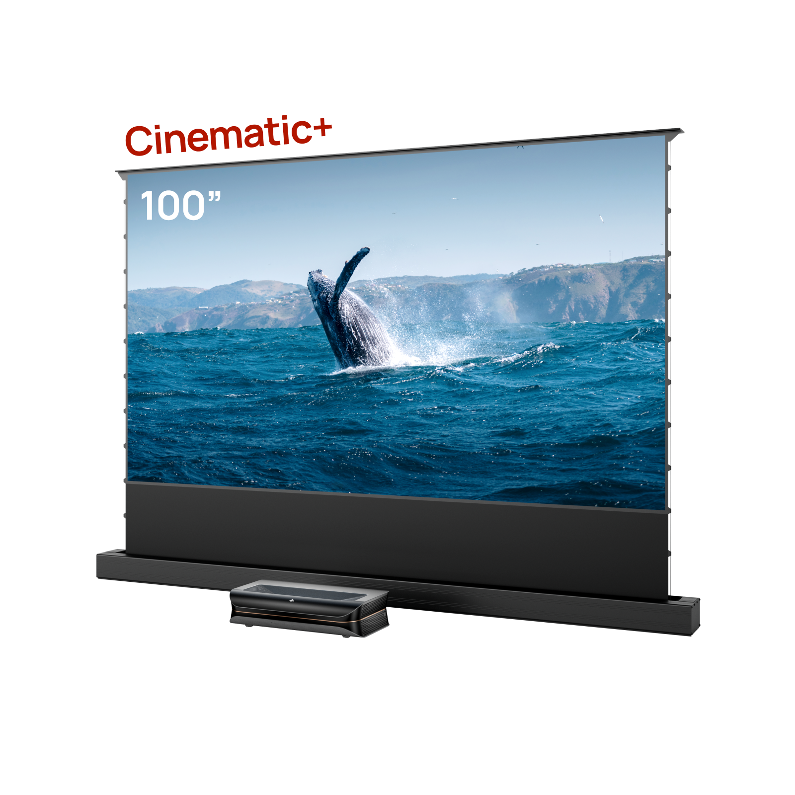 4K 3D Dreifach Laserprojektor LTV-3000 Pro - LTV-3000 Pro + Motorisierte Bodenleinwand-Paket / 120‘’