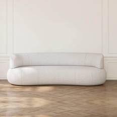 Soffa 3-sits 253cm Vit Boucle Armstöd - Malibu | Vesani