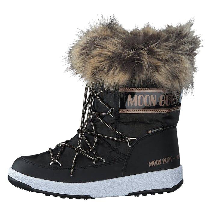 Moonboot Jr Girl Monaco Low Wp Black/copper, Unisex, Skor, Kängor och Boots, vinterkängor, Brun/Brun/Svart, EU 29 (EU 29)
