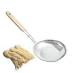 Mesh Food Sil Skimming Grease Spoon, Rostfritt stål Skimmer Spoon | Mesh matsil med ergonomisk handtagsdesign | Fry Oil Mesh Sil för Pasta Grönsaker