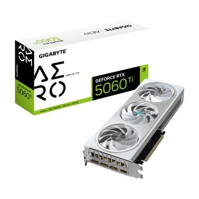 Gigabyte GeForce RTX 5060 Ti AERO OC 16 GB GDDR7, HDMI/3xDP, RGB Lighting