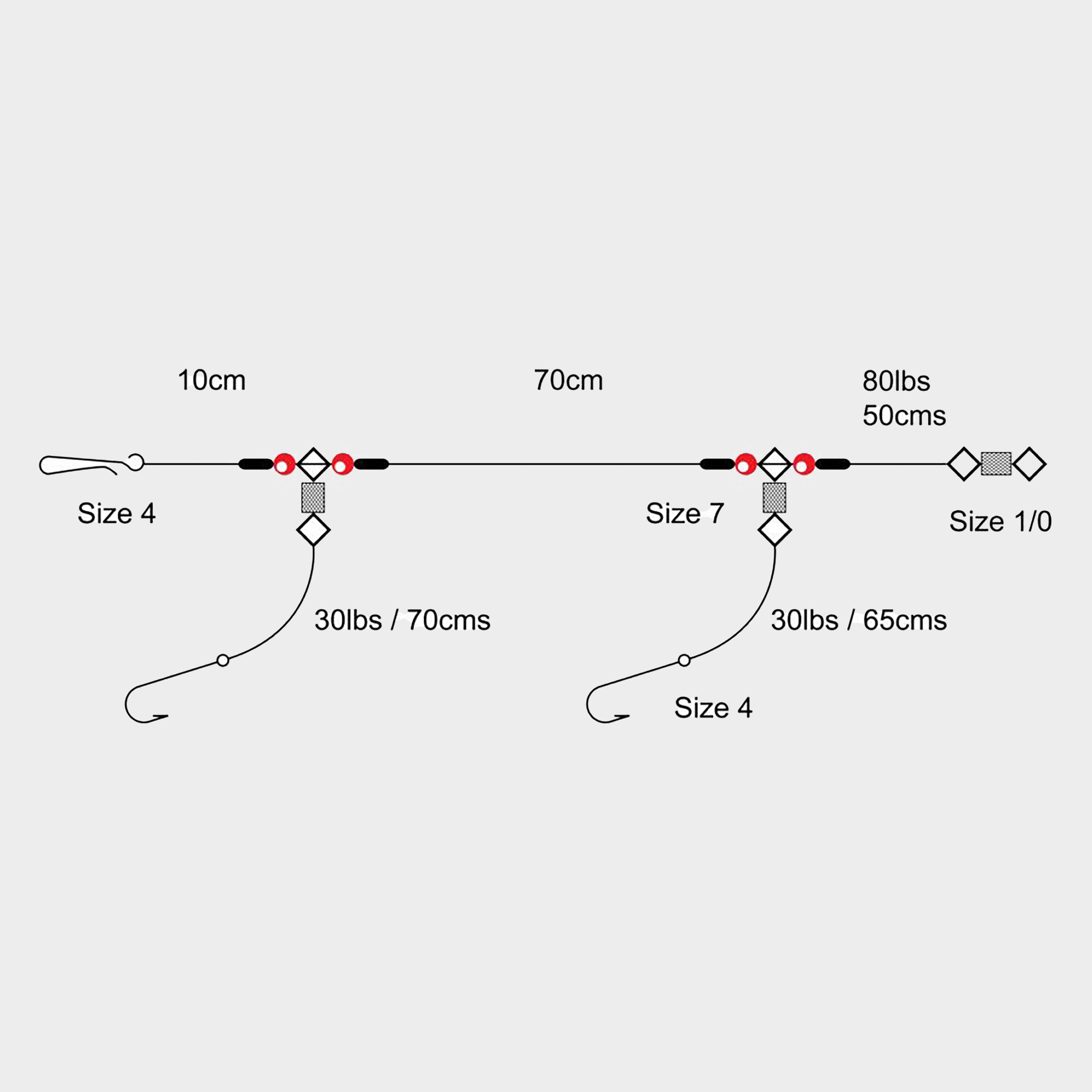 Tronix 2-Hook 1Up 1Down, Grey