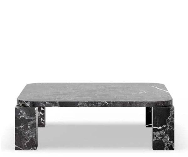 New Works Atlas Sofabord 82x82cm - costa black marble