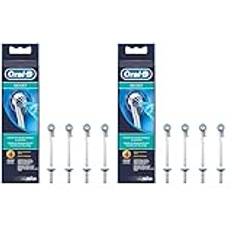 Oral-B OxyJet Aufsteckdüsen, Für eine gezielte Reinigung mit innovativer Mikro-Luftblasen-Technologie, 4 Stück, ED17-4, Mehrfarbig (Packung mit 2)