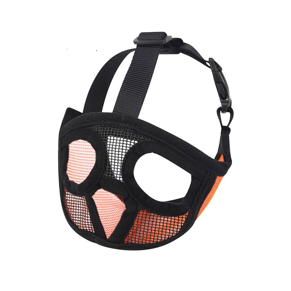 Breathable Mesh Dog Muzzle | Anti-Bite & Anti-Ingestion - Black Orange / S-advise 9-13.5kg / SPC (S-advise 9-13.5kg)