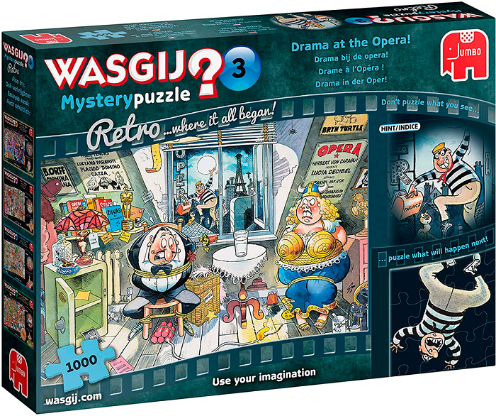 Pussel Wasgij Retro Mystery 3 Drama at the Opera - 1000 Bitar