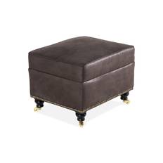 Manor House Amiral Fotpall 55x45 cm - Vintage-tyg Brun