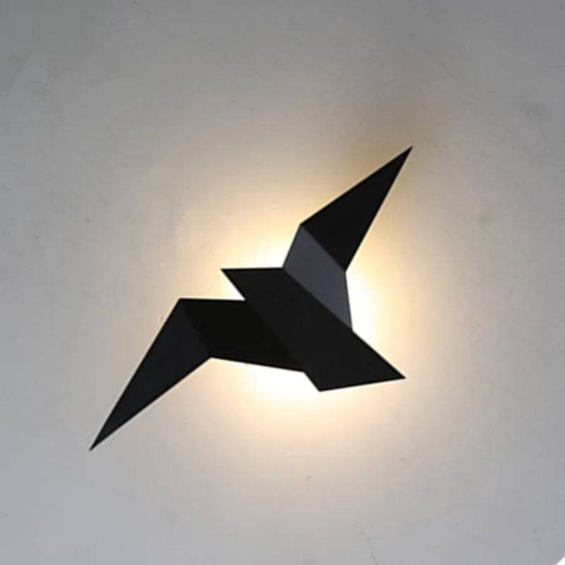 NordicLume - Stilig LED Vägglampa för Sovrum - Svart / Kallt Vitt