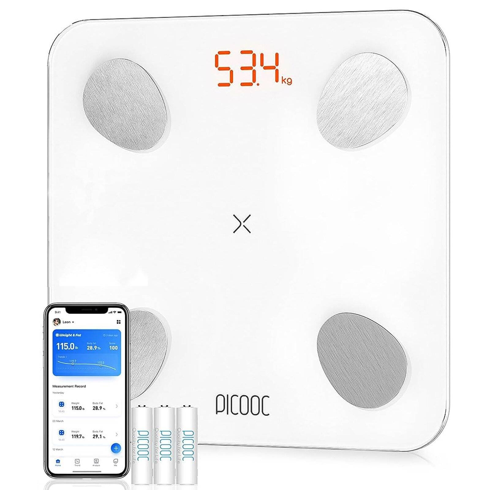 PICOOC Mini Lite Smart Body Fat Scale kroppsfettskala för hälsosam Smart Body Analyzer LED-display Bluetooth Body Fat Sc