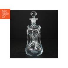 Glas karaffel med prop, klukflaske (str. 23 cm og 85 cm i diameter)