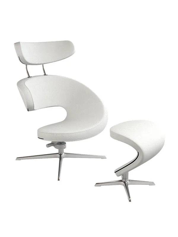 Peel™ Lænestol, venstre fra Variér Light beige HAL103 / Inklusiv skammel - Jacobsen Plus