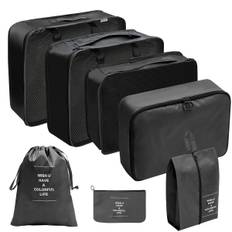 TEMU 7pcs Travel Storage Bag Set, Suitcase Luggage Packing Cubes, Clothes Underwear Organizer Bag Shoes Bag