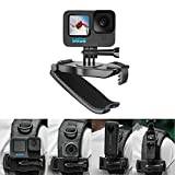 UBEIYI Ryggsäckshållare kompatibel med GoPro, DJI Action 2, OSMO Pocket 2, Insta360 ONE X2, 360 graders vridbar ryggsäck klämma axelrem klämma klämma hållare universell klämma för actionkameror