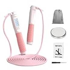 Hopprep, intelligent räknning, hopprep, justerbart digitalt räknande hopprep med kaloriräknare och larmpåminnelser, smart hopprep för fitnessträning, gym, MMA, boxning (A)