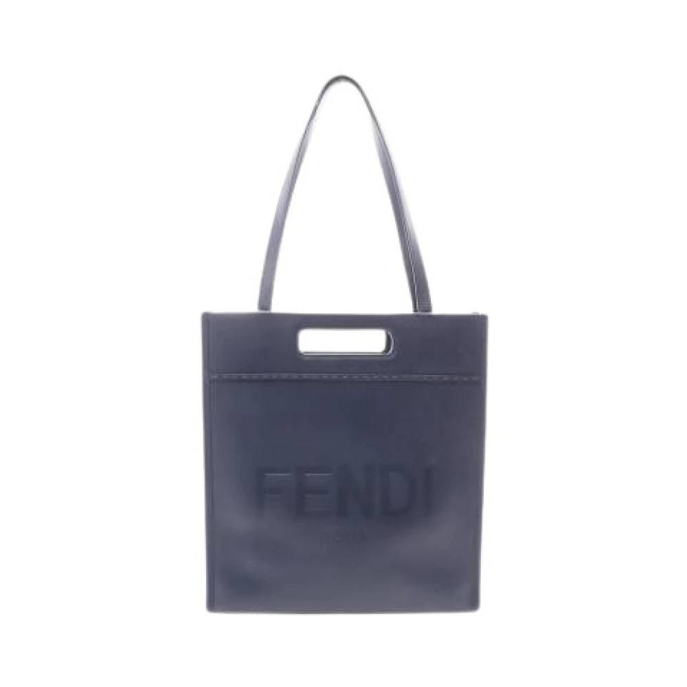 Fendi Vintage Pre-owned Vintage Tote Bag - Vintage - Dame - Blå - ONE SIZE - Uld