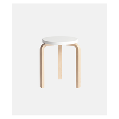 Artek - Alvar Aalto Stool 60 white lacquered seat - PÅ LAGER