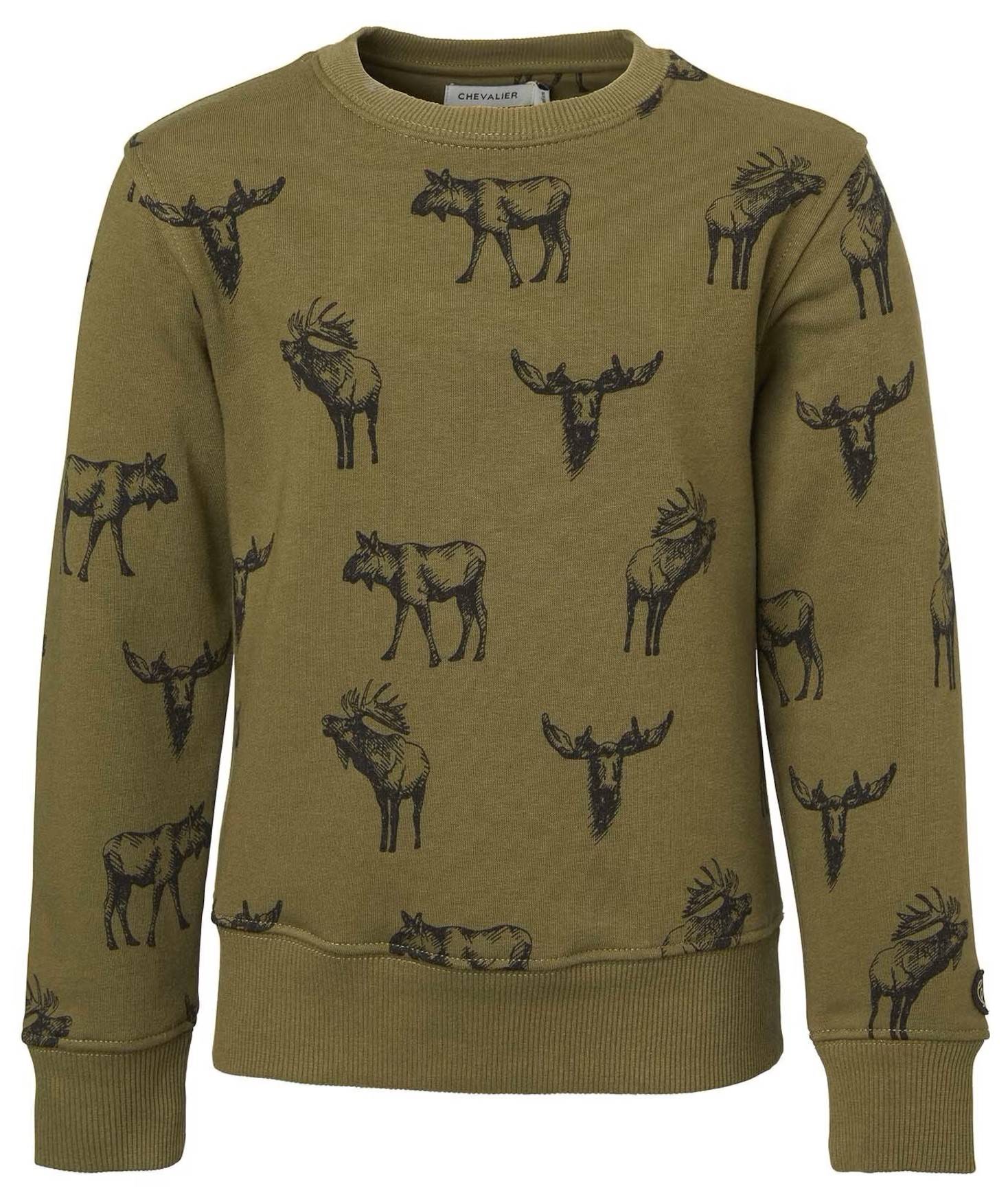 69Moose Sweatshirt Barn Chevalier - Forest Green Moose 140